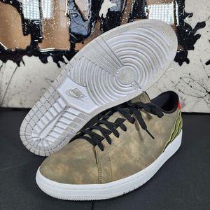 Nike Air Jordan 1 Centre Court Oil Green White Black Sneaker DJ2756-300 Men's 13